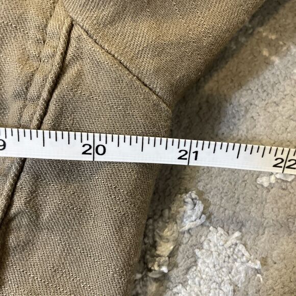 Free People Womens Jacket Sz Medium Raw Femme Brown Linen Blend Boho Open Front - Picture 8 of 9